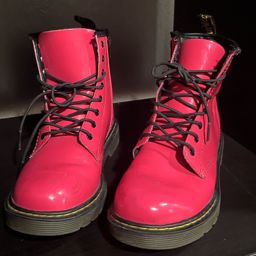 Dr Martens pink boots